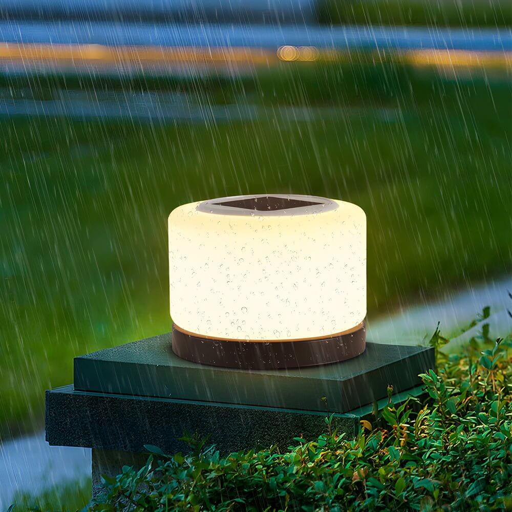 Modern Cylindrical LED Post Lamp with 360° Illumination