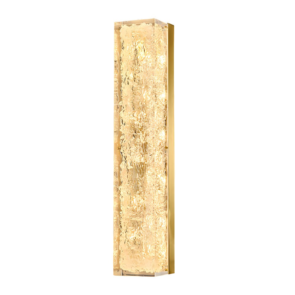 Modern Brass LED Rectangle Resin Wall Sconce