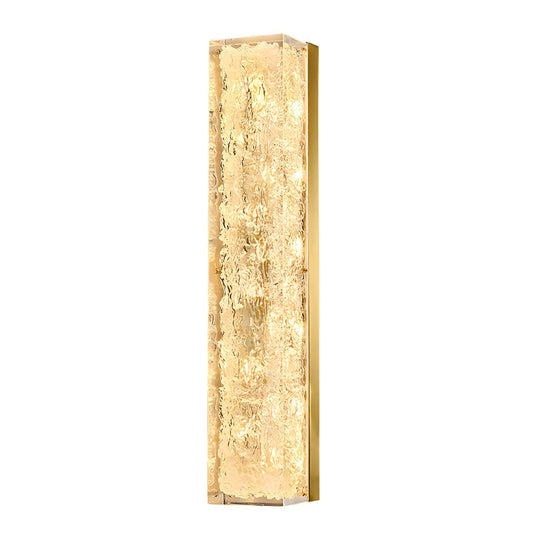 Modern Brass LED Rectangle Resin Wall Sconce