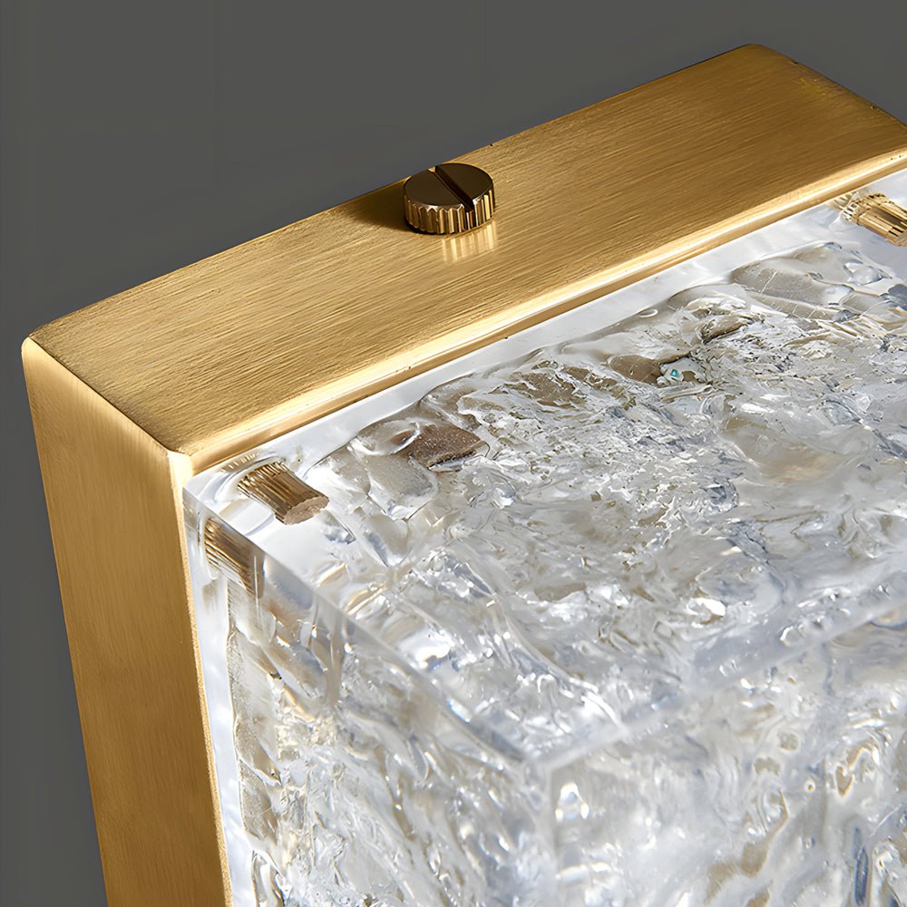 Modern Brass LED Rectangle Resin Wall Sconce