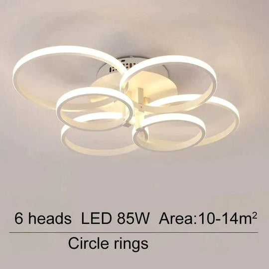 Modern Ceiling Lights LED Ceiling Lamp For Living Room Bedroom White Coffee Color Surface Mounted Round Lamps Remote Control