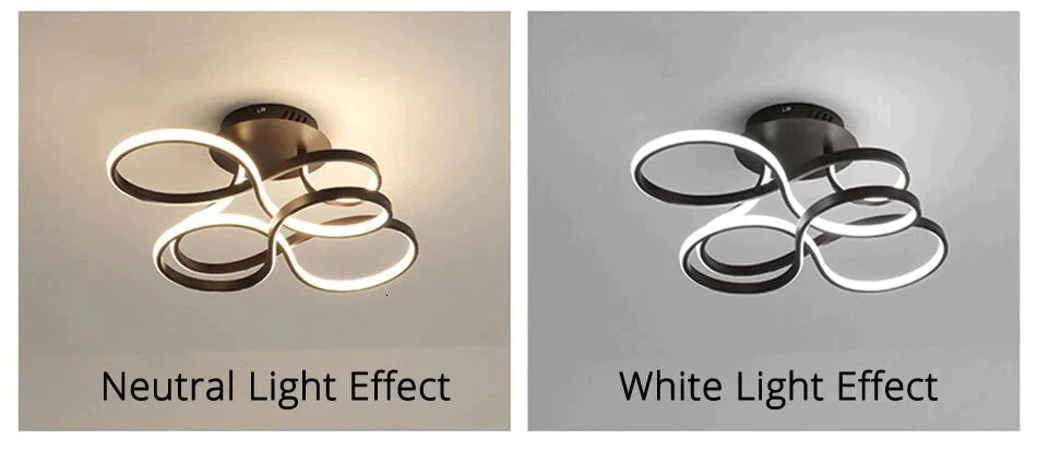 Modern Ceiling Lights White/Gold/Coffee Color LED Lamp For Living Room Bed Room Study Room Surface Mounted Lamps Remote Control