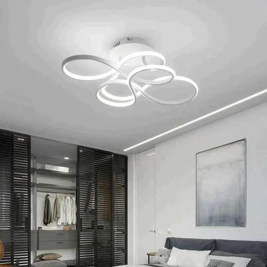 Modern Ceiling Lights White/Gold/Coffee Color LED Lamp For Living Room Bed Room Study Room Surface Mounted Lamps Remote Control