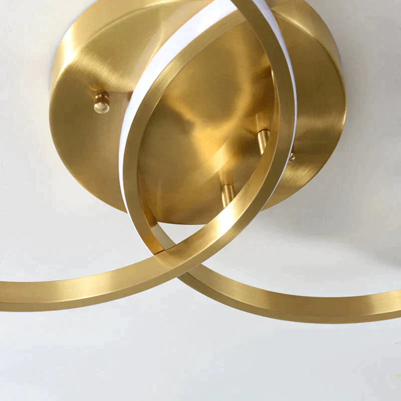 Modern Changeable Led Ceiling Lamp Living Room Copper Ceiling Lights Bedroom Kitchen Fixtures Led Lighting With Remote Control