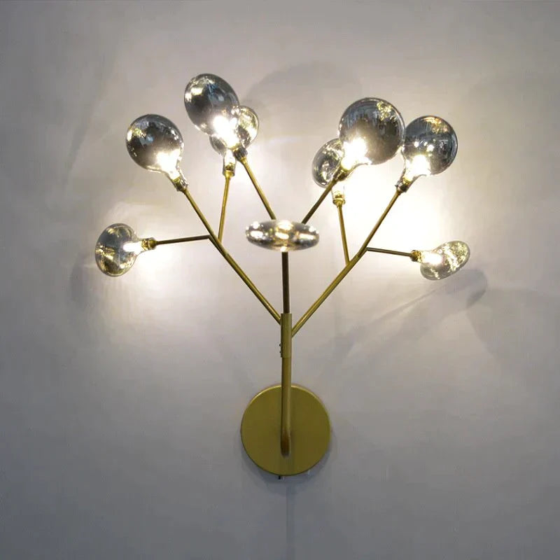 Modern firefly Tree Branch LED Wall Light for Bedroom Study Room