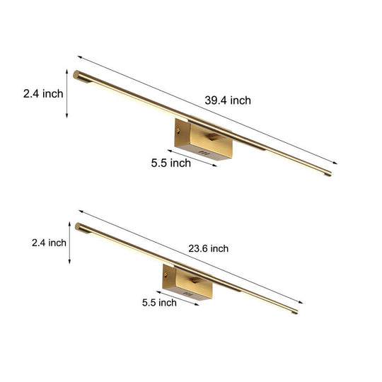 Modern Gold LED Bathroom Vanity Light – 23.6" & 39.4"