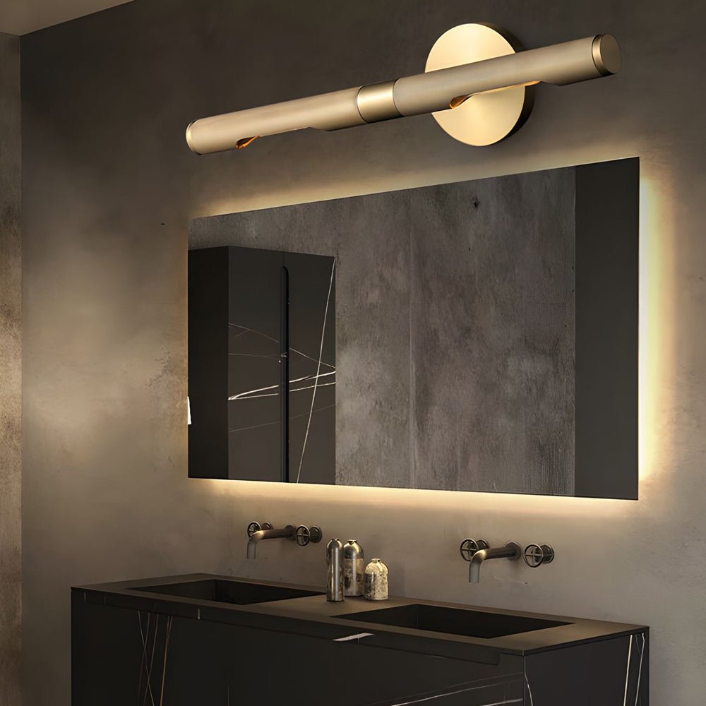 Modern Knurled Texture LED Bathroom Vanity Light with Swiveling Head