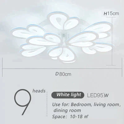 Modern Led Ceiling Light Butterfly Lamp Shape With Remote Control Acrylic Lights For Living Room Bedroom Home Lighting