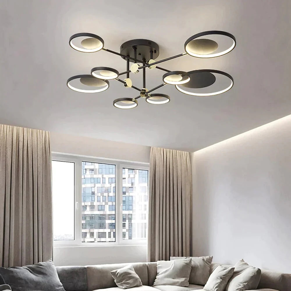Modern LED Ceiling Light Living Room Lighting Fixture Bedroom Kitchen Surface Mount Ceiling Lamp Remote Control
