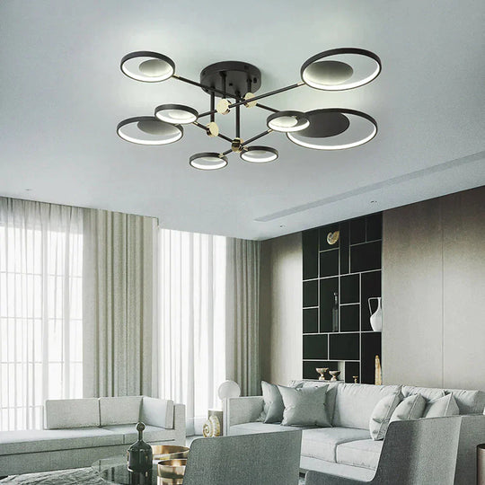 Modern LED Ceiling Light Living Room Lighting Fixture Bedroom Kitchen Surface Mount Ceiling Lamp Remote Control