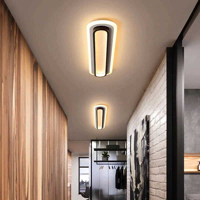 Modern LED Ceiling Lights For Living Room Corridor White Black Surface Mounted Lamp