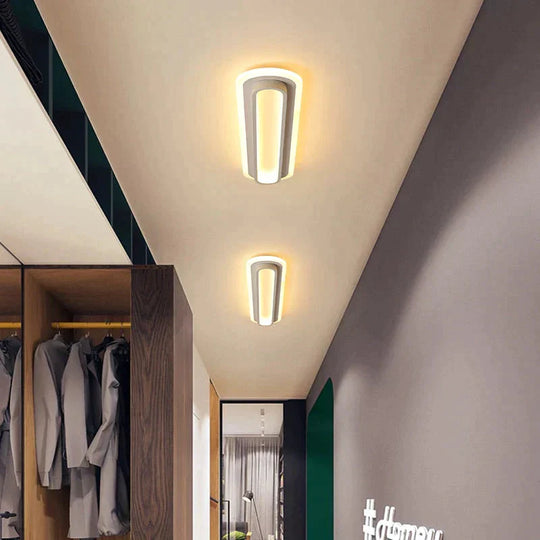 Modern LED Ceiling Lights For Living Room Corridor White Black Surface Mounted Lamp