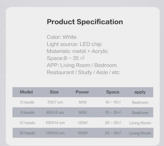 Modern led chandelier art deco  room indoor lamp white star for living room dining room bedroom kid's room kitchen remote