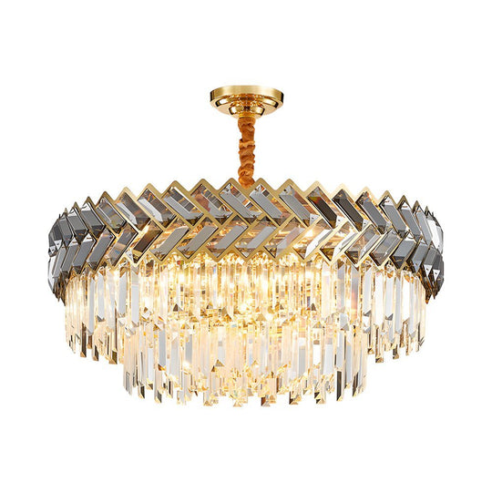 Modern LED Dimmable Dining Room Crystal Chandelier – Round or Rectangle