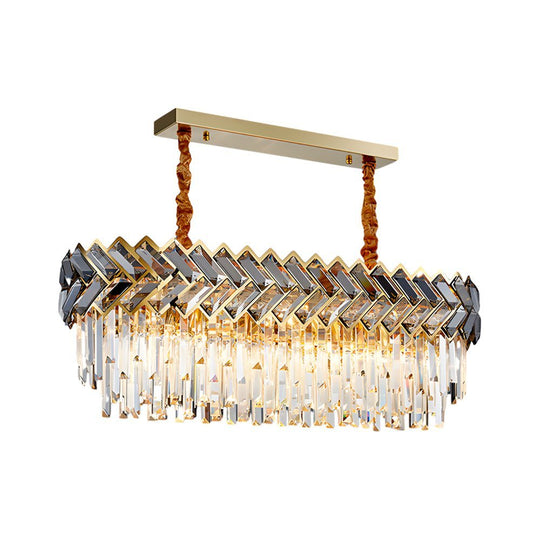 Modern LED Dimmable Dining Room Crystal Chandelier – Round or Rectangle