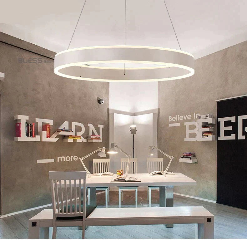 Modern Led Ring Pendant Lights For Dinning Room Living Room Restaurant Kitchen Luminaire Suspended Pendant Lamp