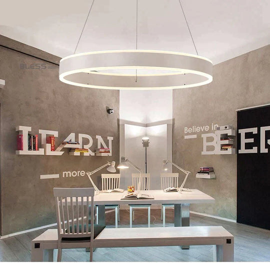Modern Led Ring Pendant Lights For Dinning Room Living Room Restaurant Kitchen Luminaire Suspended Pendant Lamp