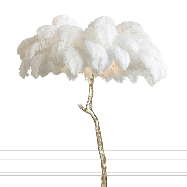 Modern Luxury Feather Floor lamp Living Room Decoration Floor light Stand Light Decorative Standing lamp Indoor Bedroom Lighting