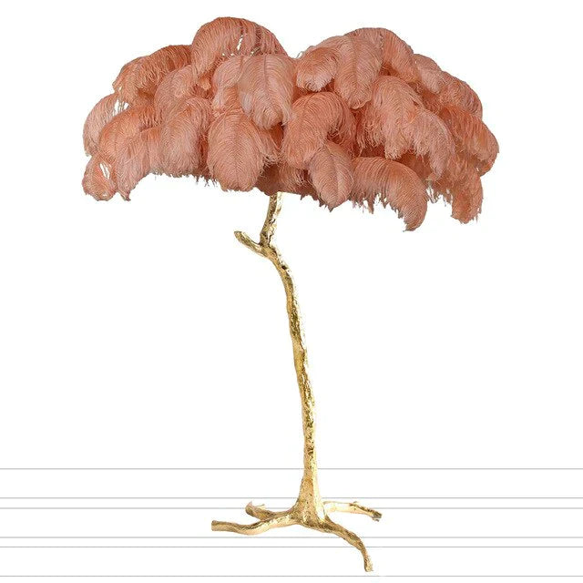 Modern Luxury Feather Floor lamp Living Room Decoration Floor light Stand Light Decorative Standing lamp Indoor Bedroom Lighting