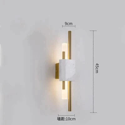 Modern Marble Led  Wall Lamp For Living Room Bedroom Bathroom Loft Decor