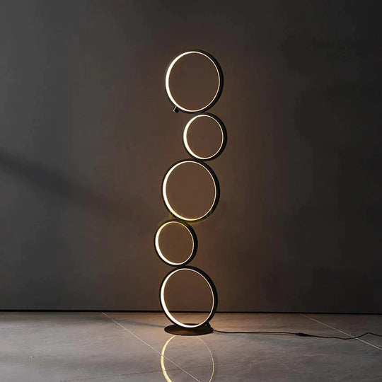 Modern Minimalist LED Ring Floor Lights Lighting Art Deco Home Floor Lights Touch Switch Standing Lamp for Living Room Luminarie