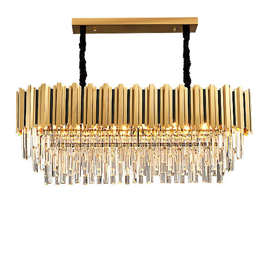 Modern Minimalist LED Crystal Chandelier for Living, Dining, or Bedroom