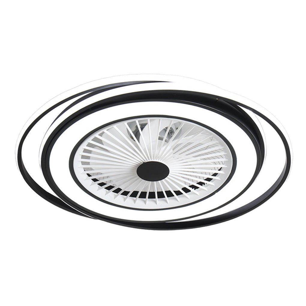 Modern Bladeless Ceiling Fan with Stepless Dimming LED for Bedrooms