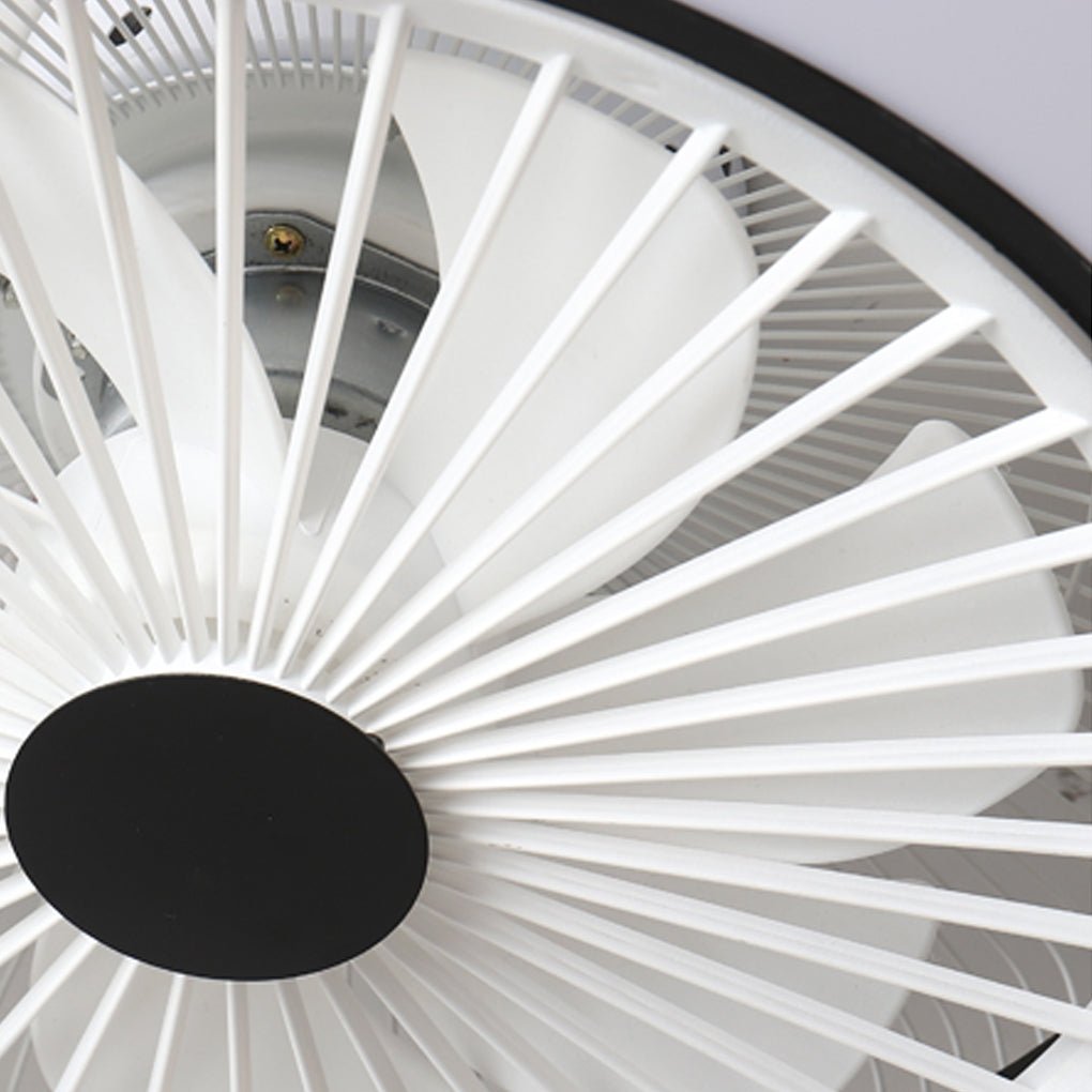 Modern Bladeless Ceiling Fan with Stepless Dimming LED for Bedrooms