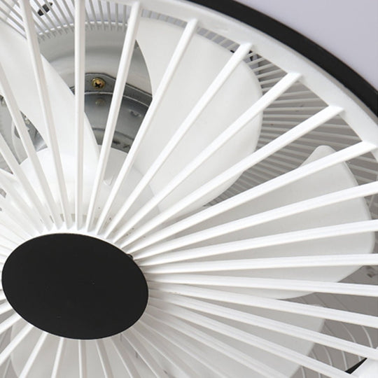 Modern Bladeless Ceiling Fan with Stepless Dimming LED for Bedrooms