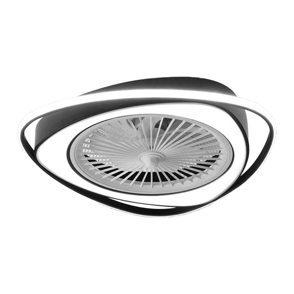 Modern Bladeless Ceiling Fan with Stepless Dimming LED for Bedrooms