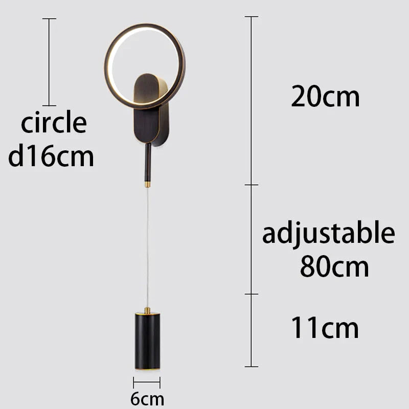 Modern Nordic LED Wall Lamp For Bedroom Black/Gold