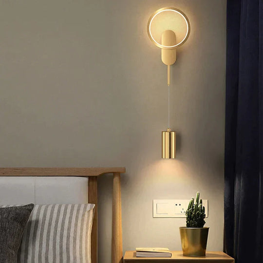 Modern Nordic LED Wall Lamp For Bedroom Black/Gold
