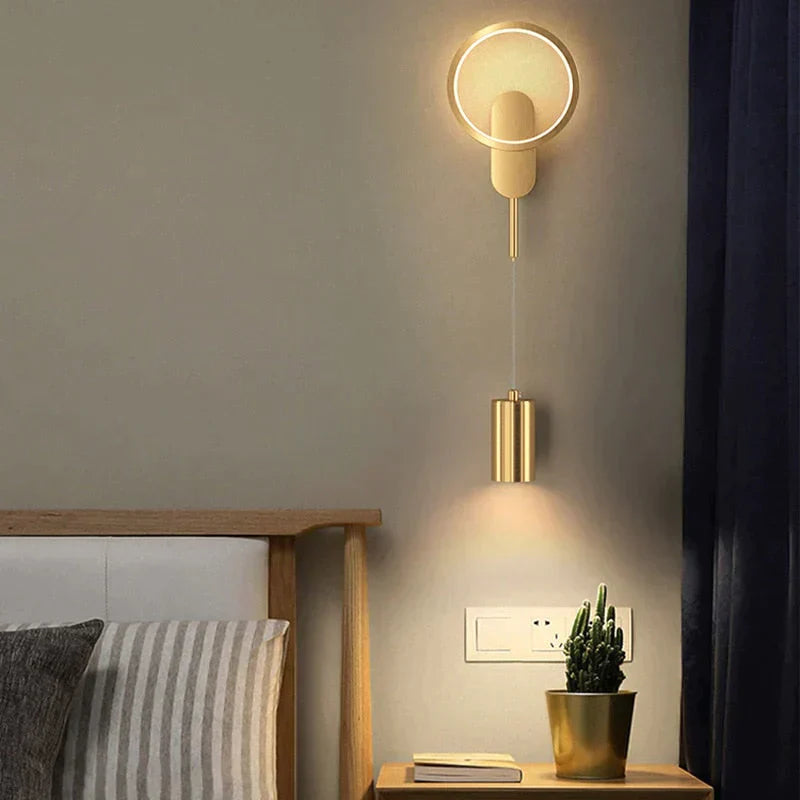 Modern Nordic LED Wall Lamp For Bedroom Black/Gold
