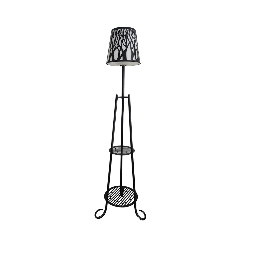 Modern Outdoor LED Floor Lamp with Shelves