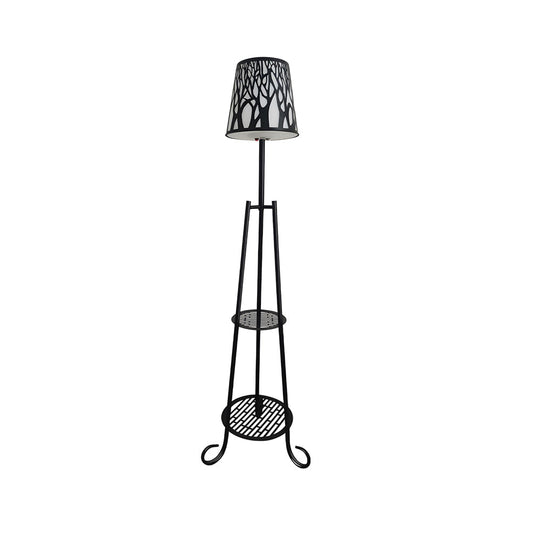 Modern Outdoor LED Floor Lamp with Shelves