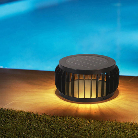 Modern Outdoor Waterproof Solar LED Garden Lamp with Three-Color Dimming