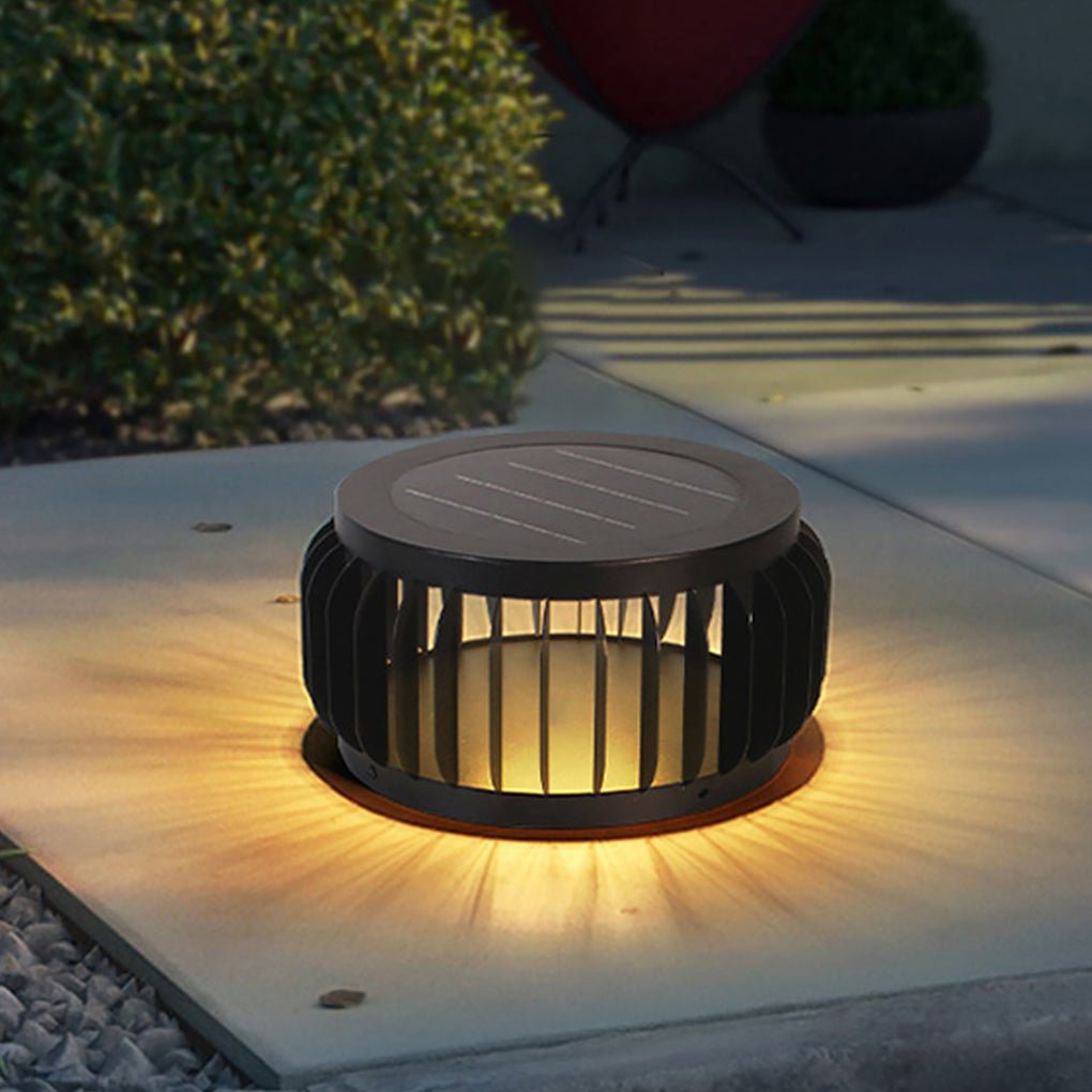 Modern Outdoor Waterproof Solar LED Garden Lamp with Three-Color Dimming