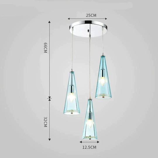 Modern Simple LED Chandelier Three Head Crystal Chandelier