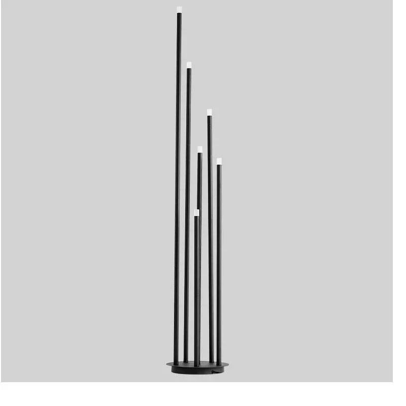 Modern simple personality black multi-head LED floor lamp branch stand lamp living room reading lamp room bedside floor lamp