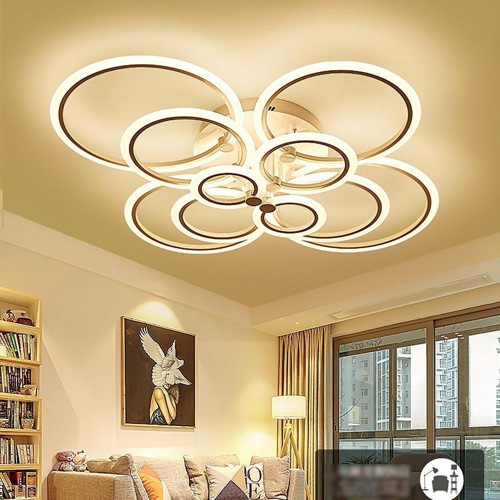 Circles Aluminum Acrylic Flush Mount LED Ceiling Light