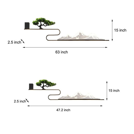 Mountain Scenery Waterproof LED Outdoor Wall Light