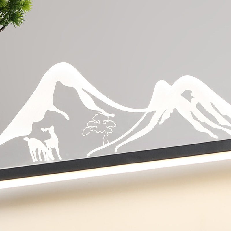 Mountain Scenery Waterproof LED Outdoor Wall Light