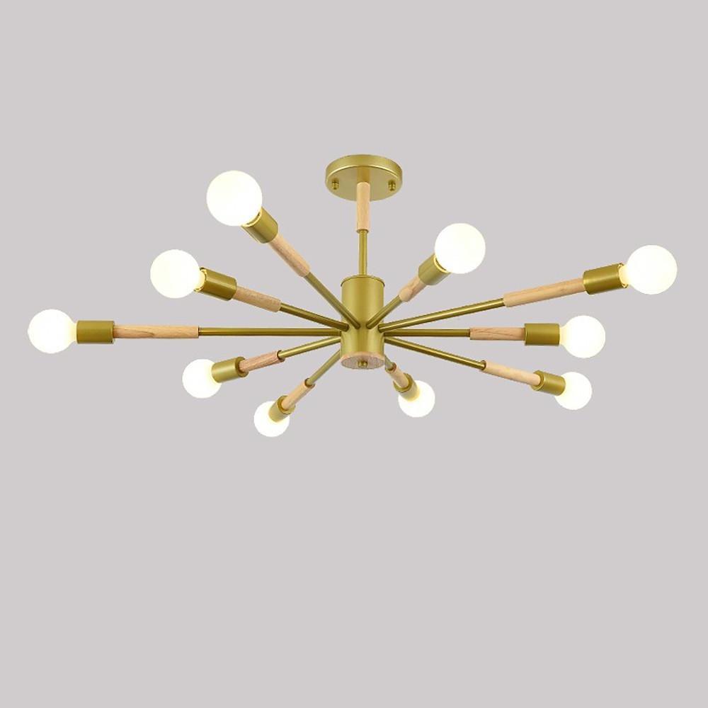 10 Light LED Nordic Style Flush Mount Ceiling Light Chandelier