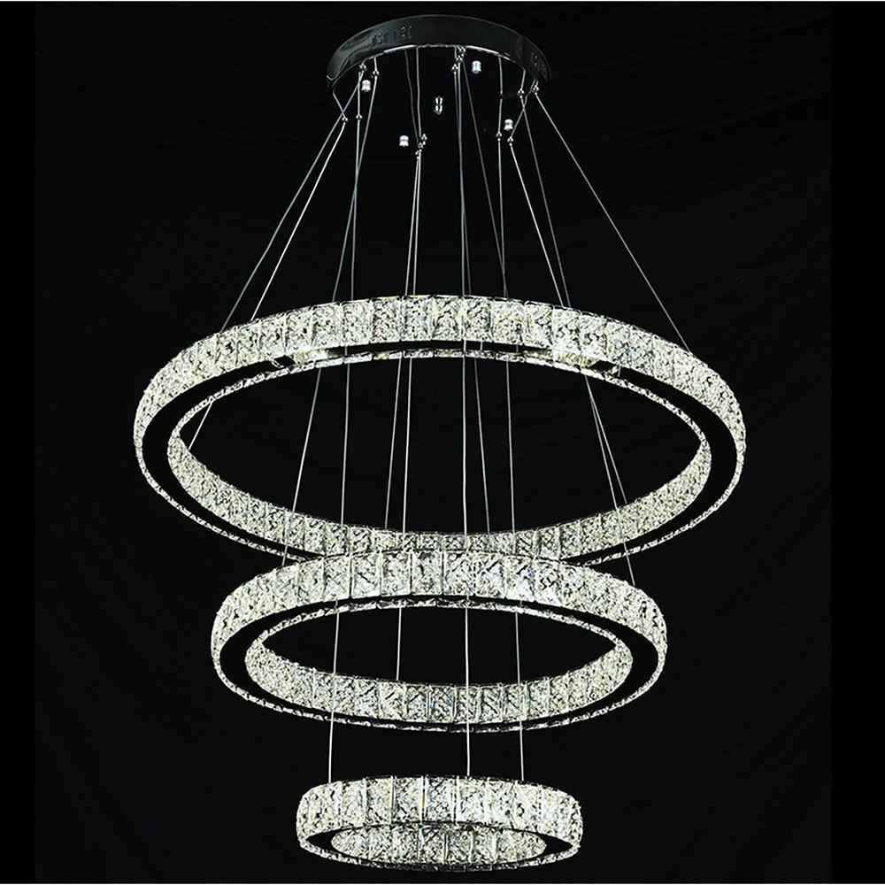 Geometrical Design Circle LED Crystal Chandelier