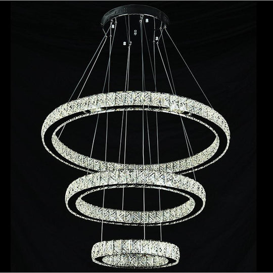 Geometrical Design Circle LED Crystal Chandelier