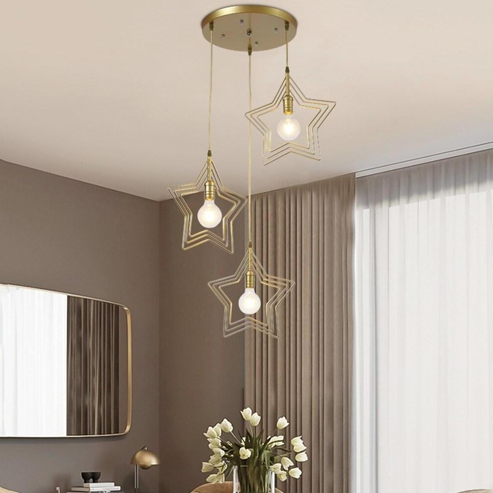 Multi Star Shaped Modern Metal Pendant Lighting