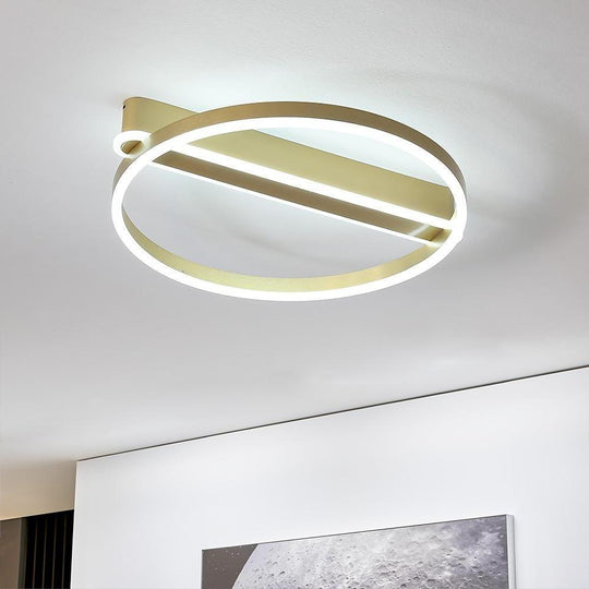 Circle Linear Dimmable LED Modern Ceiling Light – Flush Mount Design
