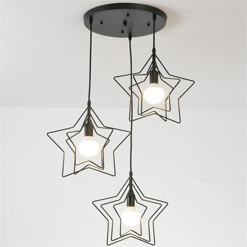 Multi Star Shaped Modern Metal Pendant Lighting