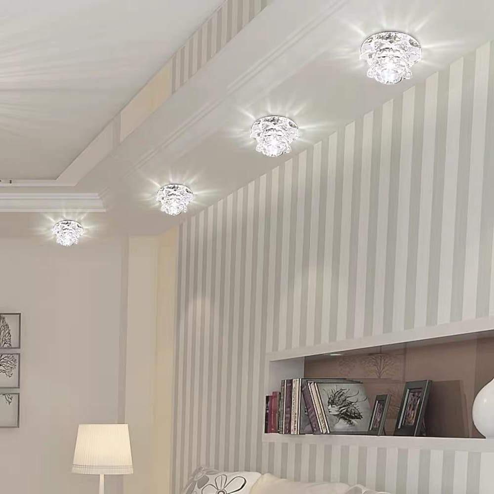 Electroplated Glass Flower Design LED Ceiling Light