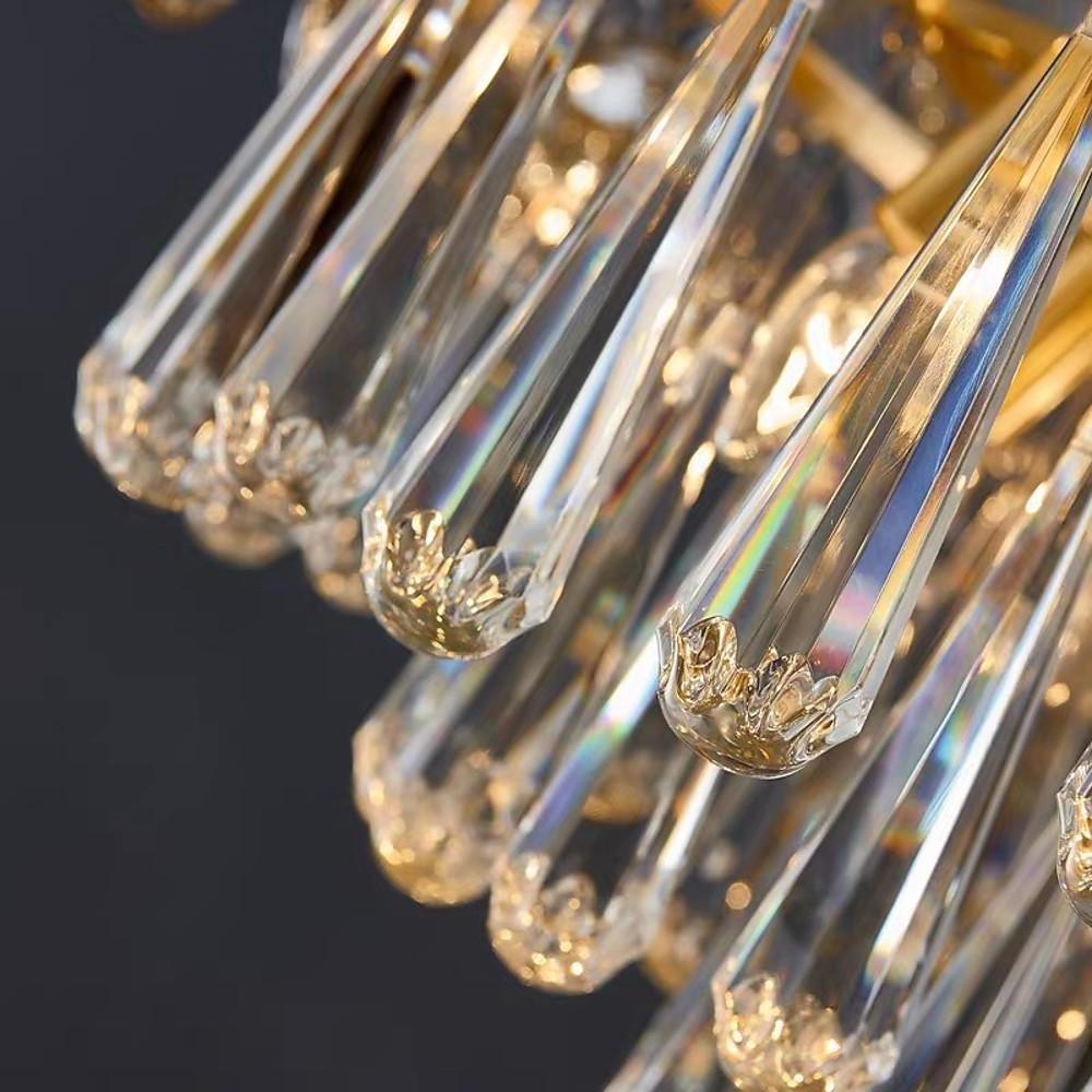 Candelabra Metal Crystal LED Flush Mount Ceiling Light